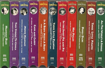 The Three Stooges VHS Lot of 11 Larry Moe Curly Shemp Comedy