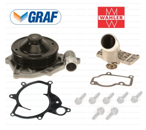 Water Pump with Gasket and Bolts + Thermostat Kit for Porsche 911 Boxster Cayman - Foto 1 di 1