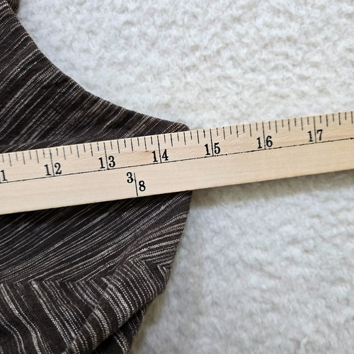 Old Navy Maxi Dress Womens Size 2 Brown White Linen Blend Spaghetti Strap READ - Picture 5 of 12