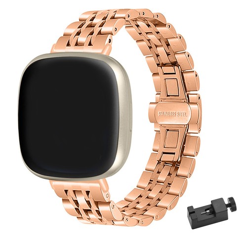 For Fitbit Versa 4 & Sense 2 Staineless Steel Metal Band Strap + TPU Case Cover - Picture 28 of 51
