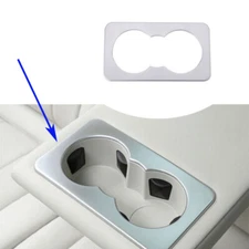 Silver Rear Armrest Water Cup Holder Frame For Auto Land Rover Discovery 5 17-23