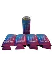 Noca Bubble Free Boozy Water Lot of 5 Can Cozies Purple Blue Pink New