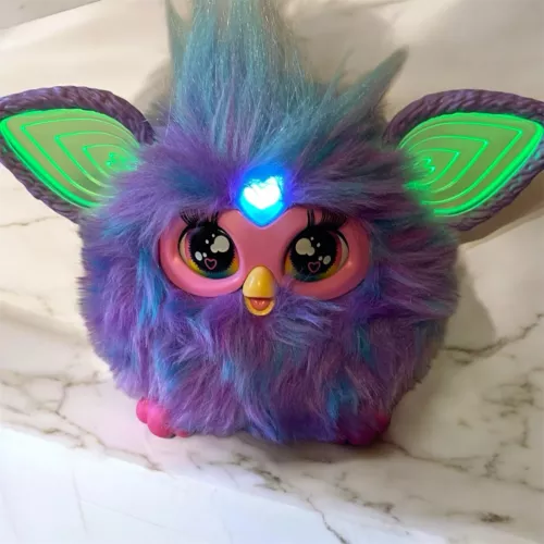 Furby 2023 Purple Blue Pink Talks Moves Ears Change Color TESTED WORKS PERFECTLY