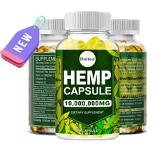 HEMP Capsule For Calm,Sleep,Stress,Anxiety,Pain,Muscle,Relax 30/60/120 Capsules