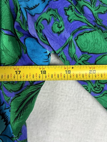 Set blazer e gonna seta Adrianna Papell seta floreale blu donna taglia 12 retrò - Foto 3 di 9
