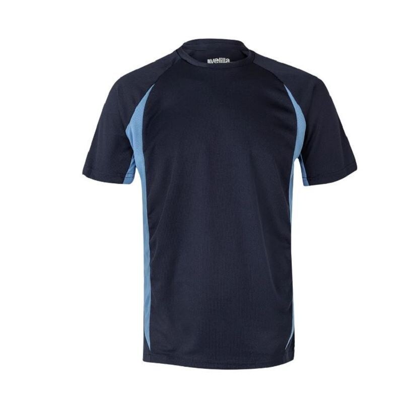 Maglietta tecnica bicolore blu navy celeste tg. L