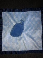 Cloud Island Whale  Anchor Baby Lovey Blue White Plush Security