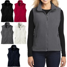 Ladies Plus Size Polar Fleece Vest Zipper Pockets Warm Womens Jacket Xl 2x 3x 4x