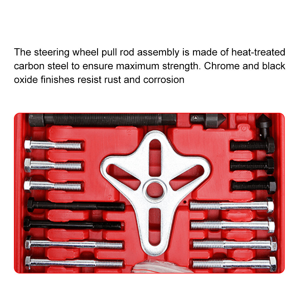 46pc Harmonic Balancer Kit Gear Puller Set Steering Wheel Crankshaft