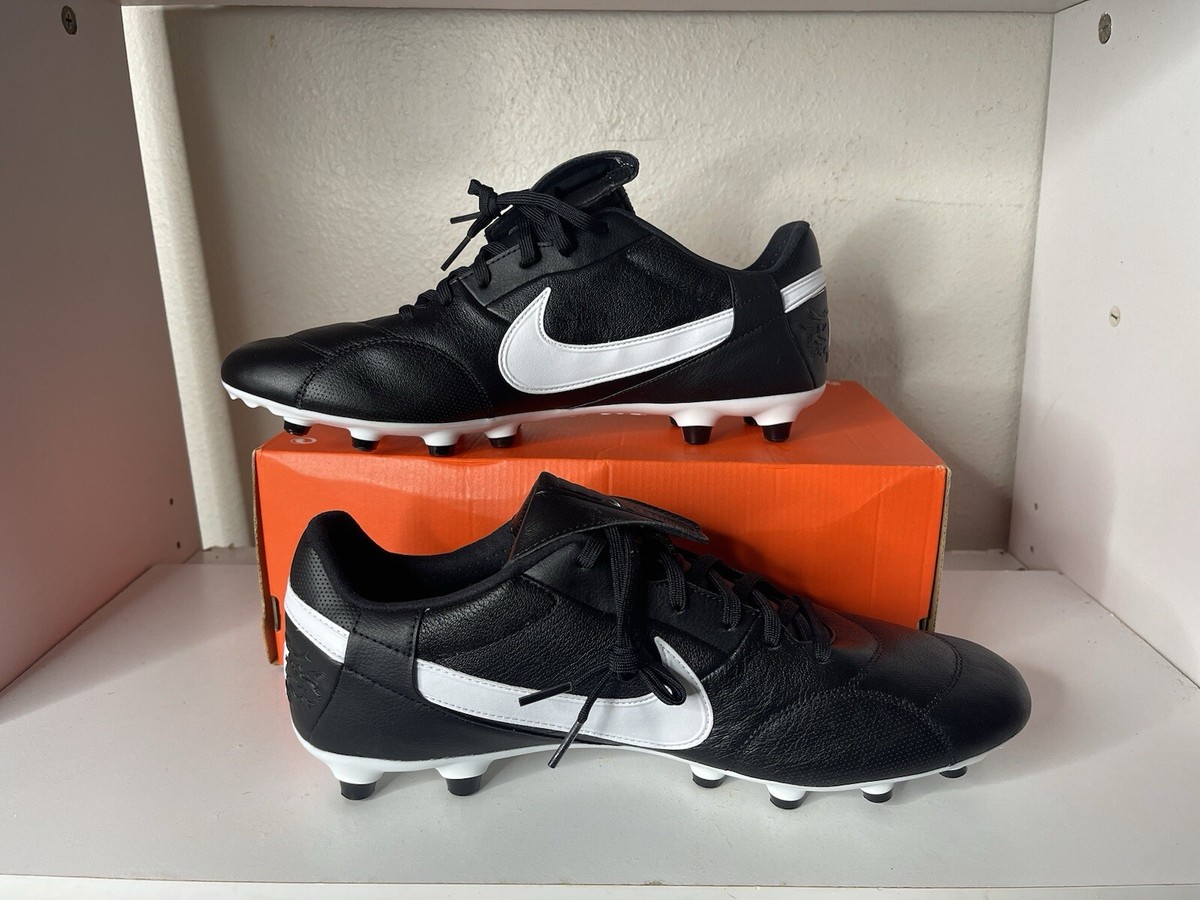 Sz 13 Men - Nike Premier III 3 FG Leather Black White Soccer Sz 13 Men - Nike Premier III 3 FG Leather Black White Soccer