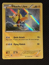 Pikachu Libre 30/30 Sun & Moon Exclusive Ultra Rare Holo Pokemon Card 