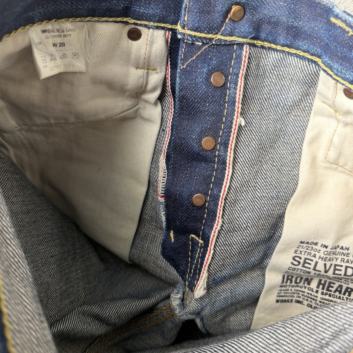 Iron Heart 634S Extra Heavy 21/23oz Raw Selvedge Denim Jeans 28