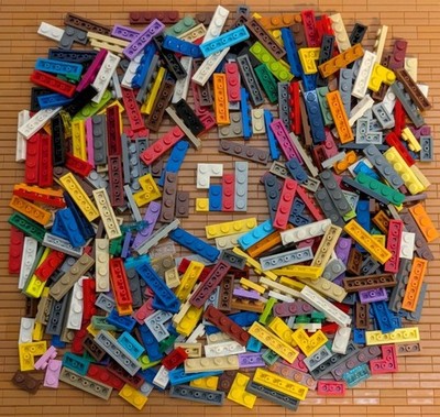 LEGO 400pcs Plates 1x1 1x2 1x3 1x4 2x2 Corner Bulk Lot Flats 1x Wide Only Pieces
