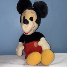 Vintage 1980s Playskool Disney Hasbro Mickey Mouse Plush Stuffed Animal Toy 14"