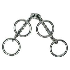 Stainless Steel Equestrian Training Horse Bit with Four Large Connection Rings