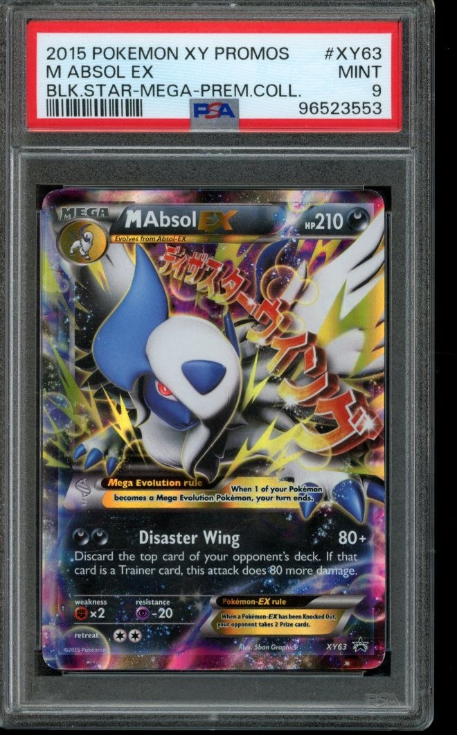 PSA 9 MINT Pokemon M Absol EX XY Black Star Promo XY63