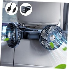 Dual Head Car Cooling Fan for Back Seat, Usb Powered 3 Speeds 12V USB Powered