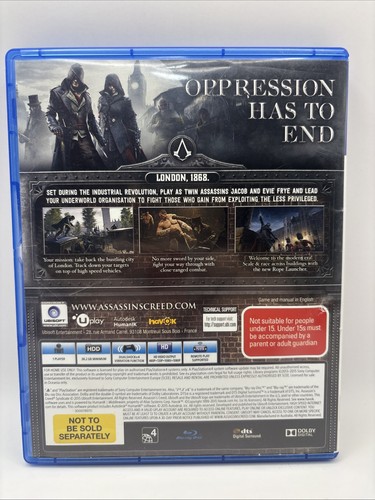 Assassins Creed Syndicate - Sony PlayStation 4 - PS4 - PAL - Complete - Picture 2 of 4