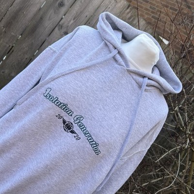 Sisters & Seekers Grey Hoodie Embroidered Isolation Generation 2020 Hoody