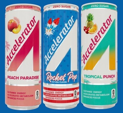 Accelerator Energy Drinks Zero Sugar 355ml Dosen alle Geschmacksrichtungen USA Import