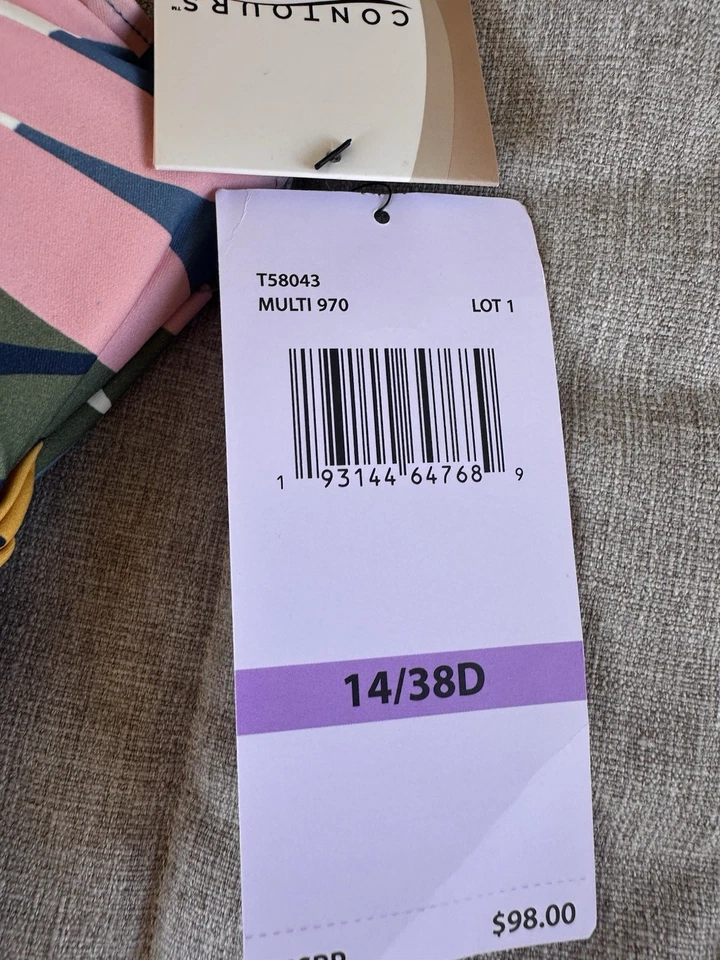 Tankini tropical con aros para mujer Coco Reef Contours talla 38D precio de venta sugerido por el fabricante 98 USD Foto 4 de 4