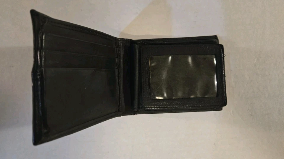 Мужской бумажник Van Heusen черный натуральная кожа двойной бумажник - Изображение 2 из 4