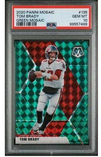 🔥Tom Brady PSA 10 2020 Green mosaic #135 🔥