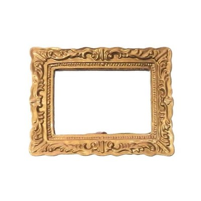 Puppenhaus Gold Rahmen Spiegel Rechteckig Miniatur Lounge Wand Zubehör