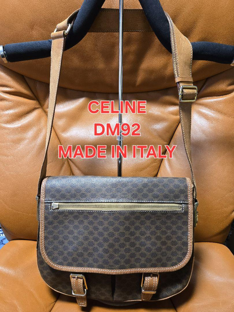 Celine Triomphe DM92 PVC Brown Shoulder Bag Authentic F0305146