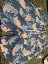 Caribbean Joe Men's Swim Trunks Size L, Drawstring, Stretch