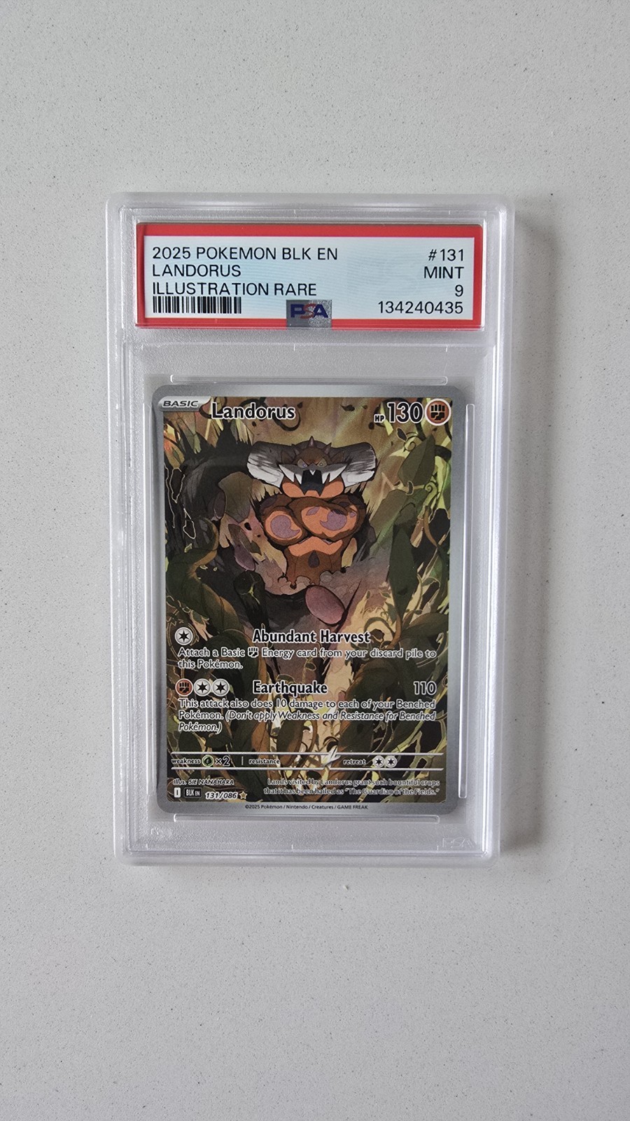 Pokémon TCG Landorus Black Bolt 131/86 PSA 9