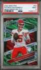 2024 Spectra Patrick Mahomes II Neon Green Die-Cut Short-Print #/30 PSA 9