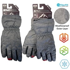 Snotek Women's Grey  Black Palm Performance Winter Ski Gloves ST122 S01 