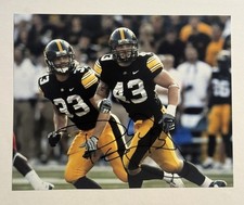 PAT ANGERER SIGNED 8x10 PHOTO AUTOGRAPHED IOWA HAWKEYES LEGEND COA