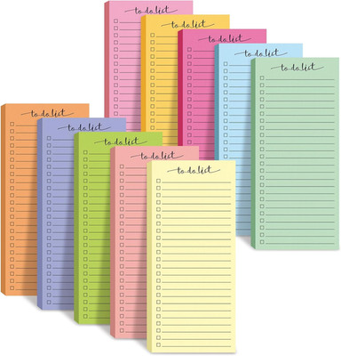 Censen 10 Pack 500 Sheets to Do List Notes Daily Checklist Notepads with 50 Shee