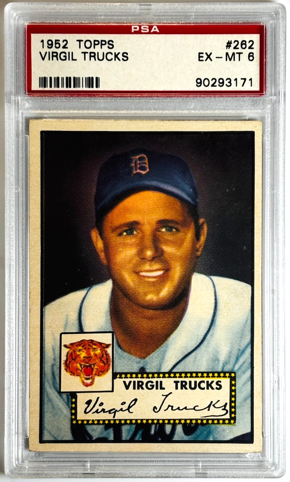 1952 Topps #262 Virgil Trucks PSA 6 - EX/MT *NICE, RARE!*