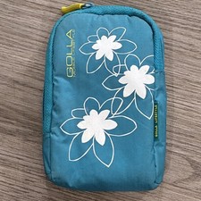 Golla Bag Pouch Mobile Lifestyle for Small Camera, Phone Or Mp3 Blue Floral Case