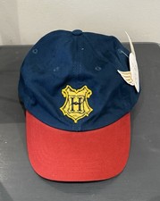 NWT Harry Potter Hat Hogwarts Crest Logo Snapback Cap New With Tags Dad Cap Blue