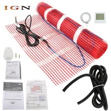 10 Sqft 120V Floor Heating Mat Electric Radiant Heating System For Tile Lamina