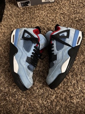 Air Jordan 4 Retro Travis Scott Cactus Jack Blue Size 13