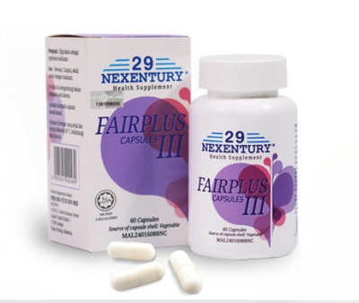 AUTHENTIC Fair Plus III 29 Nexentury Skin Brightening Radiance Skin 60caps