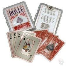 1 RED Deck Hoyle CLEAR WATERPROOF Playing Car...