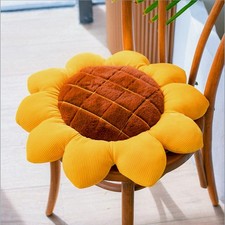 Yellow Sunflower Cushion Mat Home Decor Reversible Floor Pillow Seating Cushi...