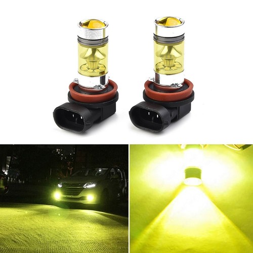 Pair LED H11/H8 4300K Yellow 100W 1000LM Car Fog Driving Lights Bulbs Headlight - Picture 18 of 19