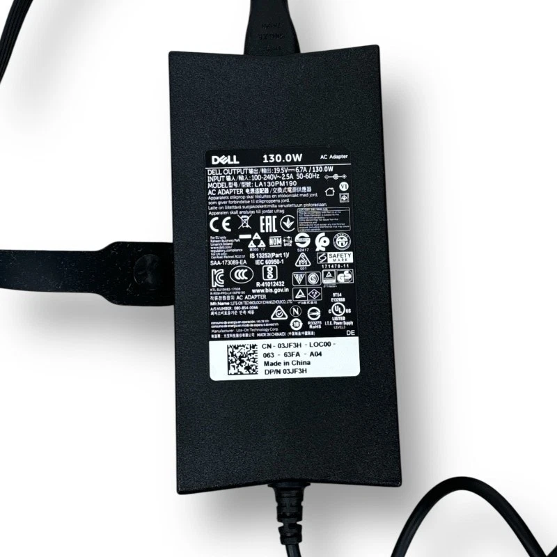 DELL 130W HA130PM190 LA130PM190 DA130PE1-00 交流电适配器 PC 便携式电脑 充电器 — 第 2/4 张图片