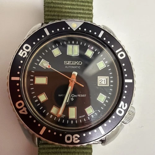 Vintage Seiko “Captain Willard” Style 6309 Mod Diver Watch, Works Excellent
