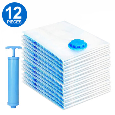 12x Vakuumbeutel Aufbewahrungsbeutel Vakuum Vacuum Beutel für Kleidung Bette