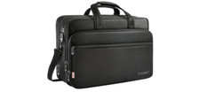 Laptop Briefcase Travel Water Resistant Business Messenger Strap Bag Black 17"
