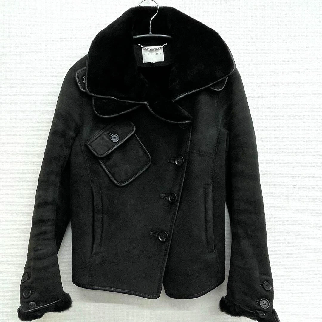 Giacca CELINE Mouton 36 nera donna
