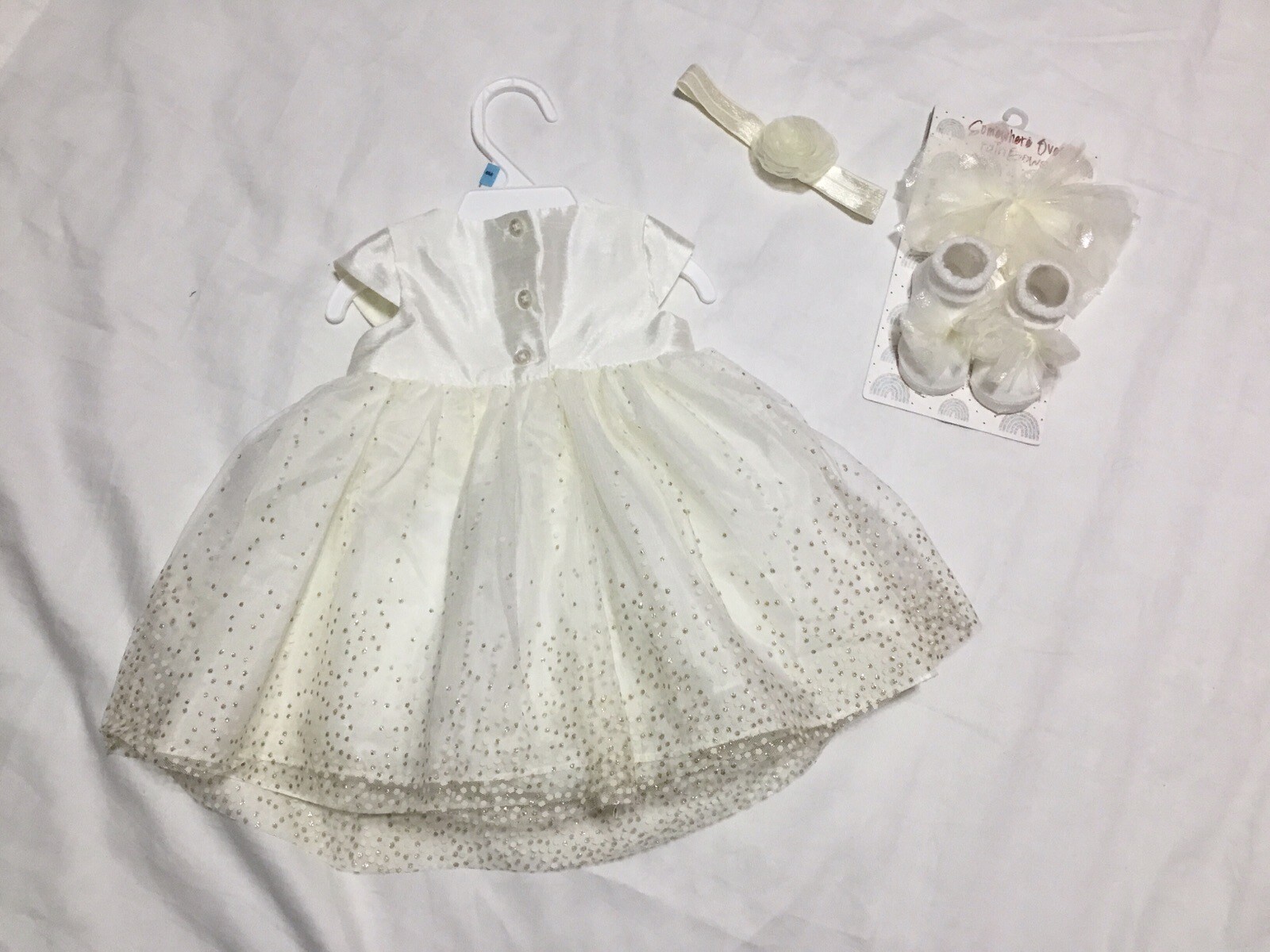 Baby girl formal white special occasion holiday or baptism dress 69 months eBay